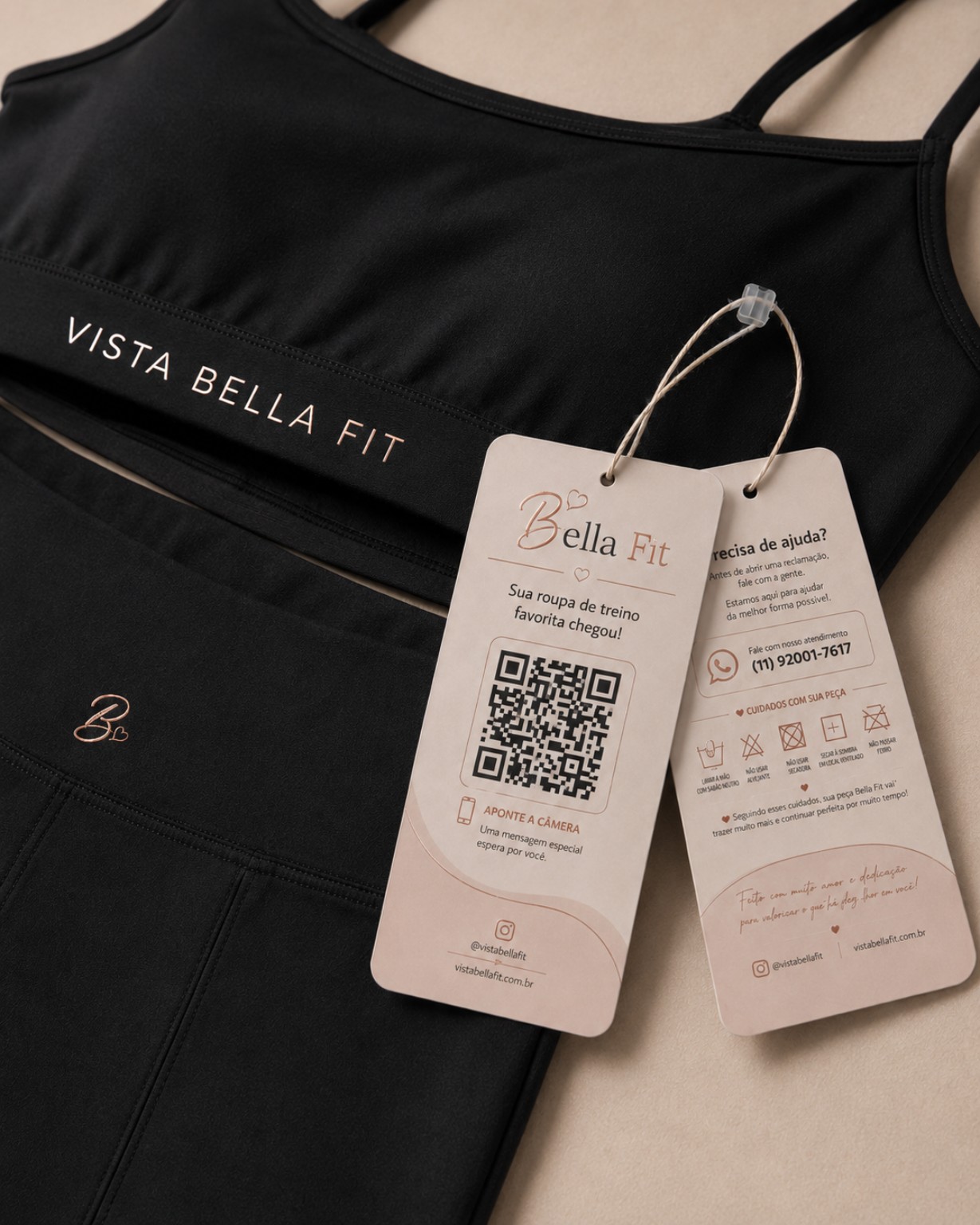 Tag oficial Bella Fit aplicada ao produto